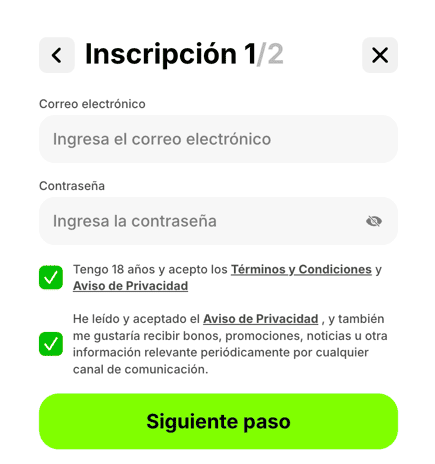 REGISTRO Spinit casino